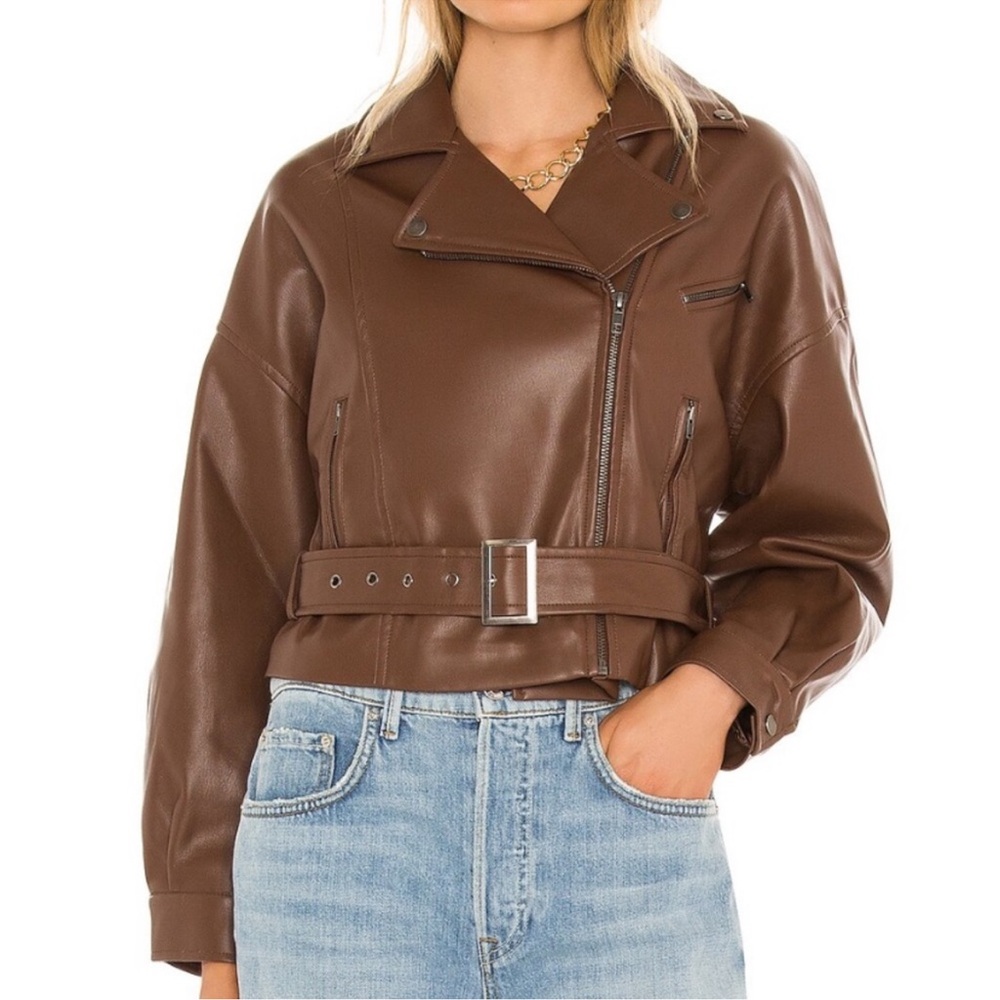 Astr Chocolate Leather Jacket